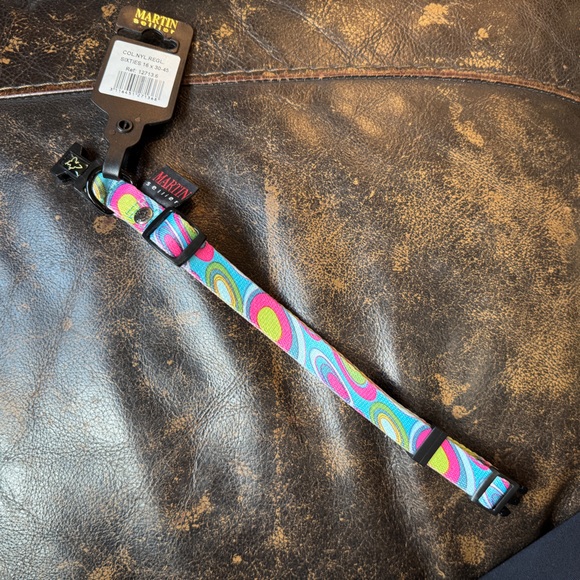 NWT Martin Sellier Groovy Sixties Disco Colorful Dog Collar